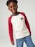 Jongensshirt met lange mouwen bordeauxrood+okergeel+saliegroen - vertbaudet enfant 