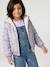 Omkeerbare windjack met capuchon voor meisjes, luipaard/sherpa beige+vanille - vertbaudet enfant 