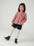 Meisjesblouse met lange mouwen ecru+rouge - vertbaudet enfant 