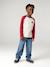 Jongensshirt met lange mouwen bordeauxrood+okergeel+saliegroen - vertbaudet enfant 