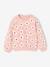 Meisjessweater met ronde hals ecru+ivoor+lichtroze+taupe - vertbaudet enfant 