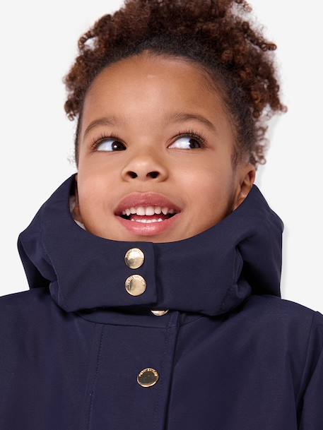 Halflange parka marineblauw - vertbaudet enfant 