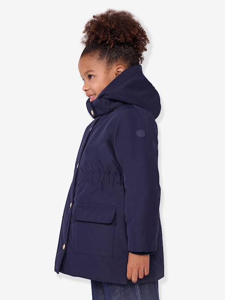 Halflange parka marineblauw - vertbaudet enfant 