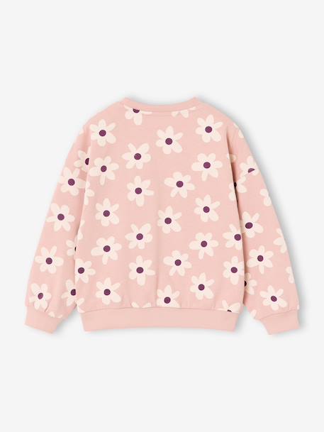 Meisjessweater met ronde hals ecru+ivoor+lichtroze+taupe - vertbaudet enfant 