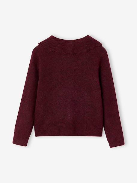 Meisjesvest met kraag bordeauxrood - vertbaudet enfant 