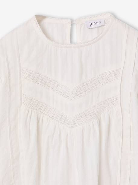 Blouse voor meisjes ecru - vertbaudet enfant 