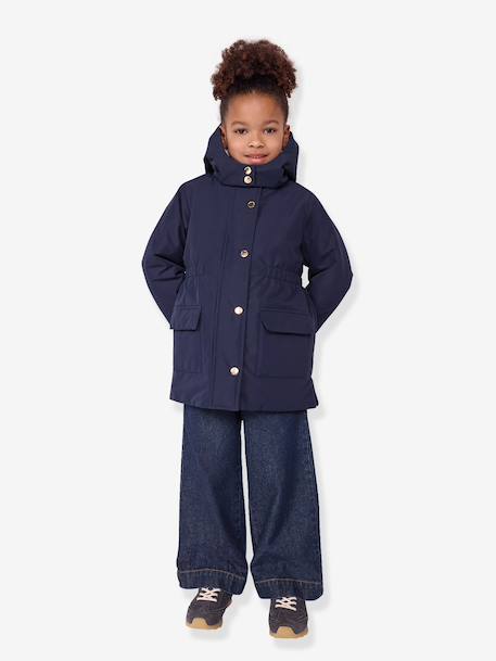 Halflange parka marineblauw - vertbaudet enfant 
