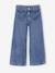 Wijde meisjesjeans middenblauw+ongewassen denim - vertbaudet enfant 