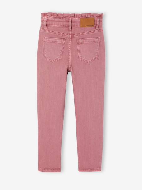 Slim fit broek meisje inktblauw+zachtpaars - vertbaudet enfant 