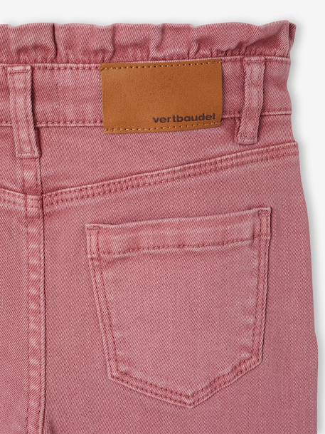 Slim fit broek meisje inktblauw+zachtpaars - vertbaudet enfant 