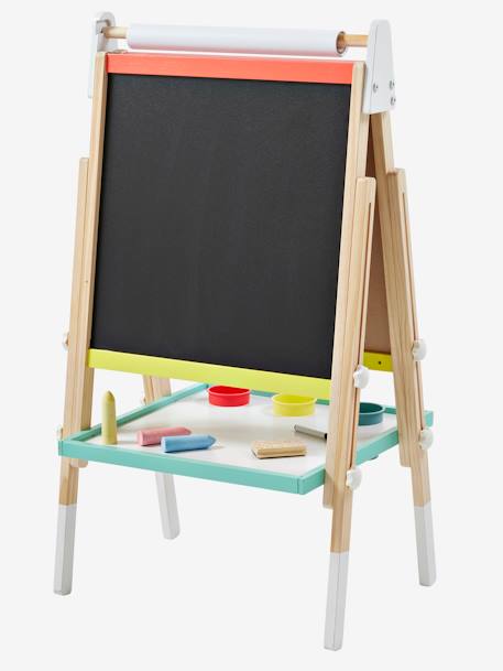 Vouwbaar bord, in 3 hoogtes verstelbaar meerkleurig+Roze+wit - vertbaudet enfant 