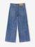 Wijde meisjesjeans middenblauw+ongewassen denim - vertbaudet enfant 