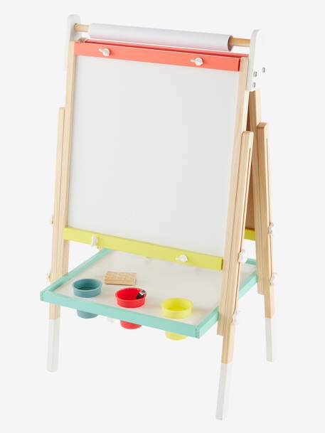 Vouwbaar bord, in 3 hoogtes verstelbaar meerkleurig+Roze+wit - vertbaudet enfant 
