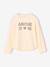 Meisjesshirt met lange mouwen ecru+zachtpaars - vertbaudet enfant 