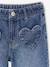 Wijde meisjesjeans middenblauw+ongewassen denim - vertbaudet enfant 