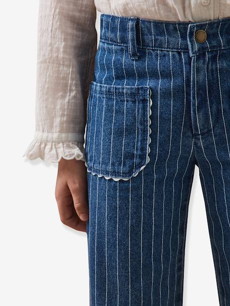 Gestreepte broek CYRILLUS marineblauw - vertbaudet enfant 