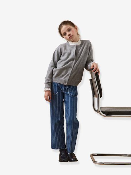 Gestreepte broek CYRILLUS marineblauw - vertbaudet enfant 