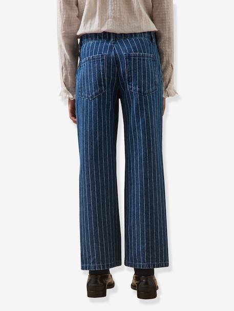 Gestreepte broek CYRILLUS marineblauw - vertbaudet enfant 