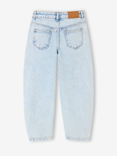 Ballonjeans meisje gebleekt denim+middenblauw - vertbaudet enfant 