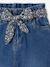 Wijde paperbag jeans voor meisjes donkerblauw+middenblauw - vertbaudet enfant 