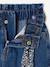 Wijde paperbag jeans voor meisjes donkerblauw+middenblauw - vertbaudet enfant 