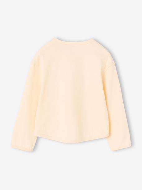Meisjesshirt met lange mouwen ecru+zachtpaars - vertbaudet enfant 