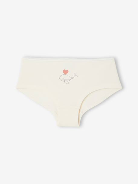 Set van 7 meisjesshorties beige - vertbaudet enfant 