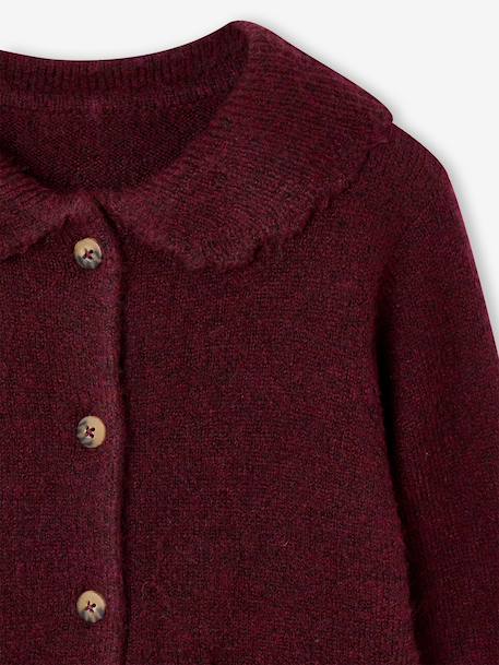 Meisjesvest met kraag bordeauxrood - vertbaudet enfant 