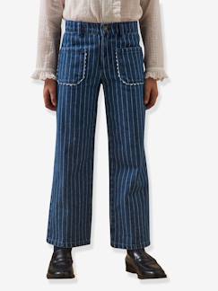 Meisje-Broek-Gestreepte broek CYRILLUS