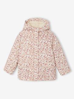-Gevoerde regenjas met bloemenprint