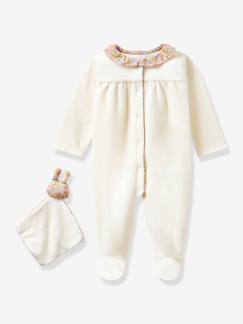 -Pyjama met kraag met ruches