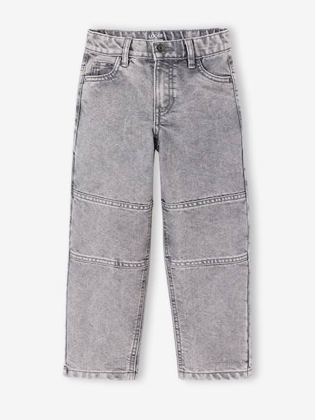 Cargojeans voor jongens denimgrijs+ongewassen denim - vertbaudet enfant 