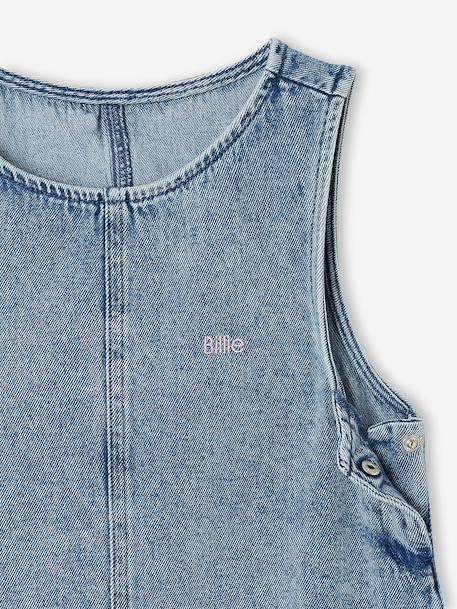 Denim overgooier voor meisjes middenblauw - vertbaudet enfant 