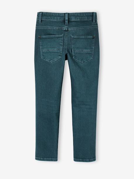 Gekleurde slim fit MorphologiK MEDIUM jongens beige+klei+nachtblauw+petrolblauw+roest+terracottategel+zwart - vertbaudet enfant 