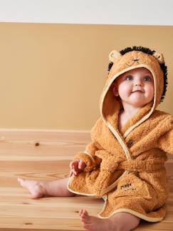 Linnengoed en decoratie-Personaliseerbare badjas met leeuw voor baby