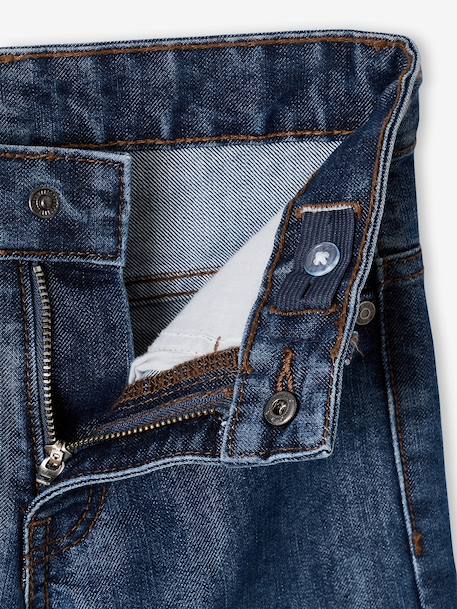 Battlejeans voor jongens, fijne bouw denimgrijs+ongewassen denim - vertbaudet enfant 