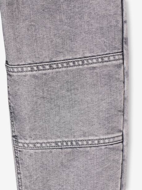 Cargojeans voor jongens denimgrijs+ongewassen denim - vertbaudet enfant 