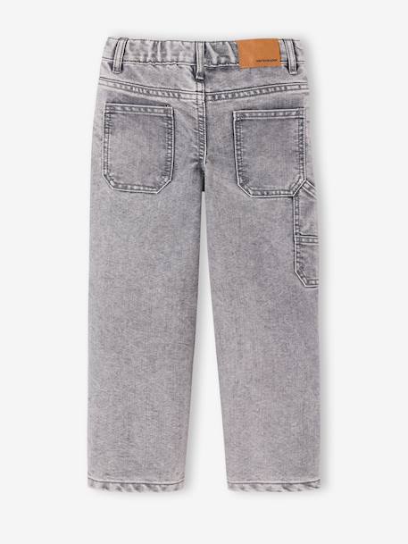 Cargojeans voor jongens denimgrijs+ongewassen denim - vertbaudet enfant 