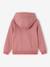 sweater met rits met capuchon voor meisjes marineblauw+oudroze - vertbaudet enfant 