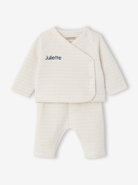Personaliseerbare set voor babyjongens ecru - vertbaudet enfant 