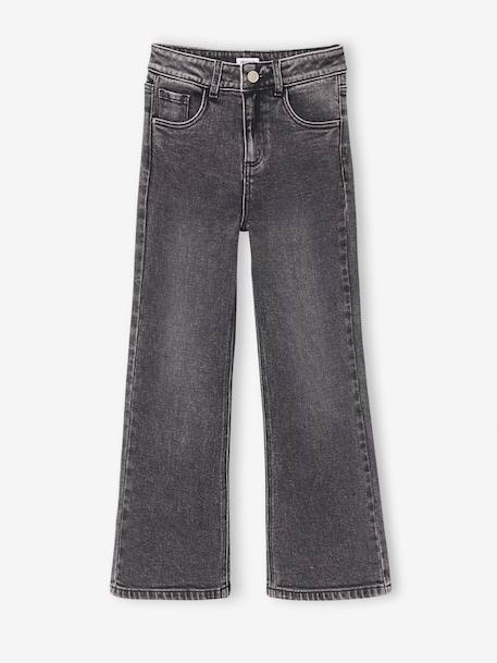 Flare jeans voor meisjes JONEN denimgrijs+lichtblauw+middenblauw - vertbaudet enfant 