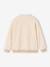 Sweater in bomberlook voor meisjes van fleece beige+gemêleerd grijs+marineblauw - vertbaudet enfant 