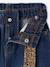 Wijde paperbag jeans voor meisjes donkerblauw+middenblauw - vertbaudet enfant 