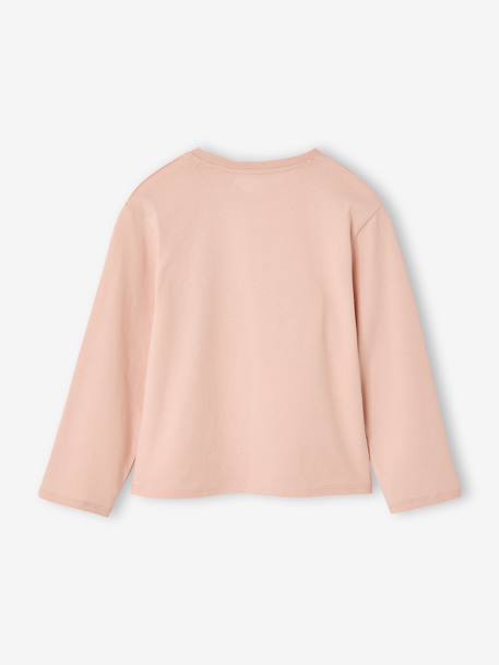 Meisjes T-shirt met lange mouwen roze (poederkleur) - vertbaudet enfant 