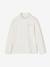Set van 3 T-shirts BASICS met opstaande kraag voor meisjes rozenhout+zachtpaars - vertbaudet enfant 