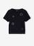 Kort cropped T-shirt met sterren inktblauw+zwart - vertbaudet enfant 