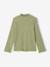 Meisjesshirt met opstaande kraag ecru+groen - vertbaudet enfant 