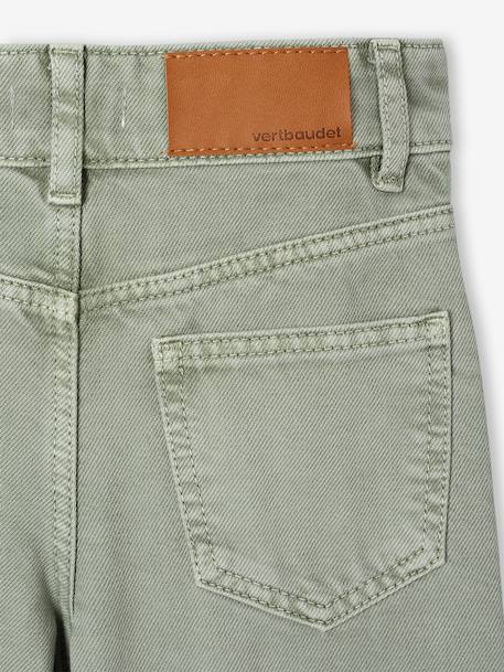 Wijde broek voor meisjes small Morpho groengrijs+kaki+koraal+oudroze - vertbaudet enfant 