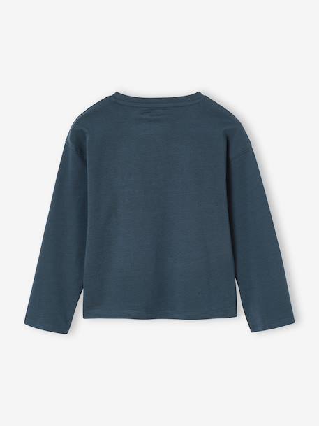 T-shirt met lange mouwen voor meisjes groen+inktblauw+lichtroze - vertbaudet enfant 