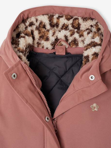3-in-1 parka voor meisjes marineblauw+rouge - vertbaudet enfant 